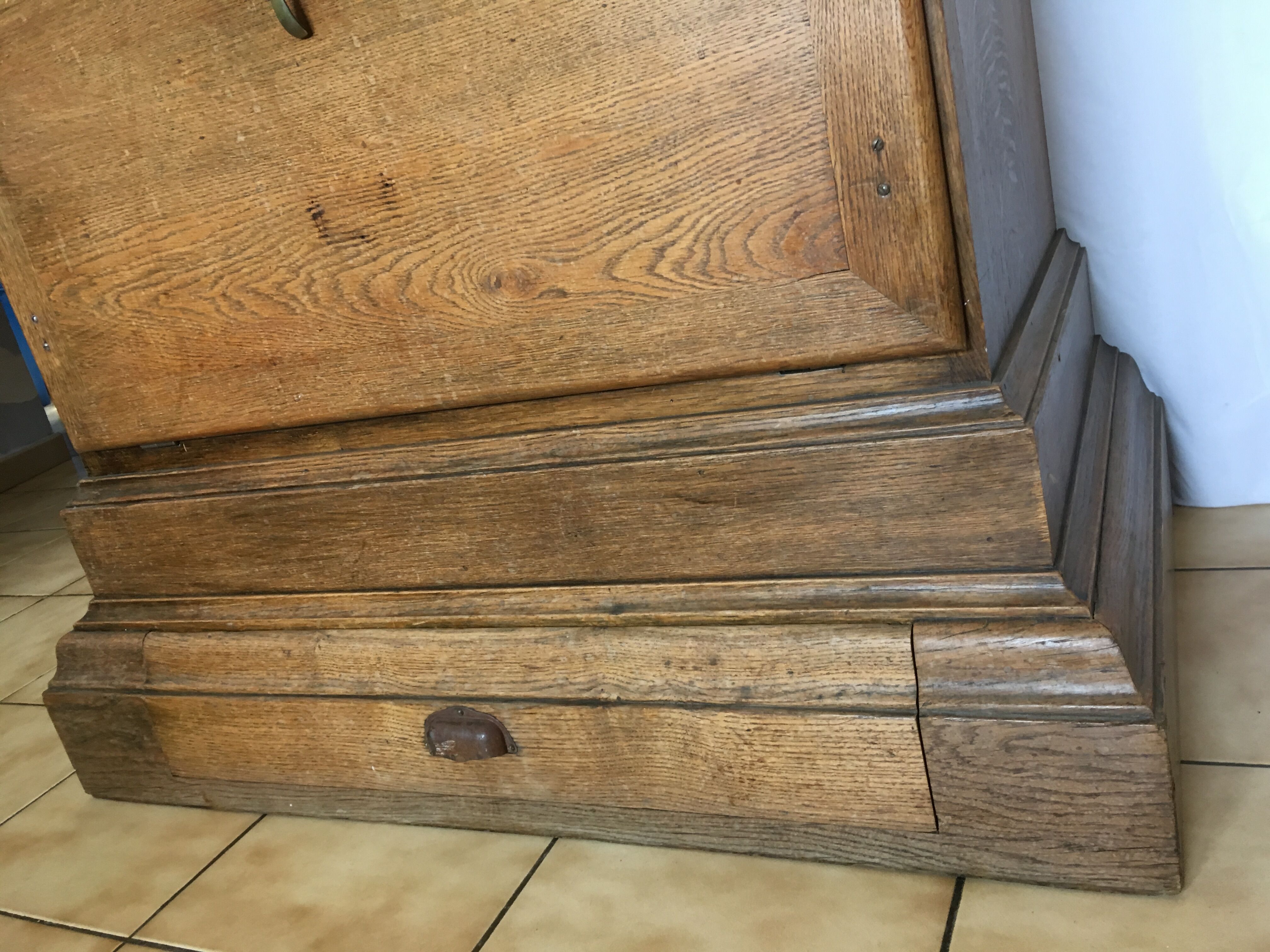 Cabinet notary scriban and lockers of oak desk