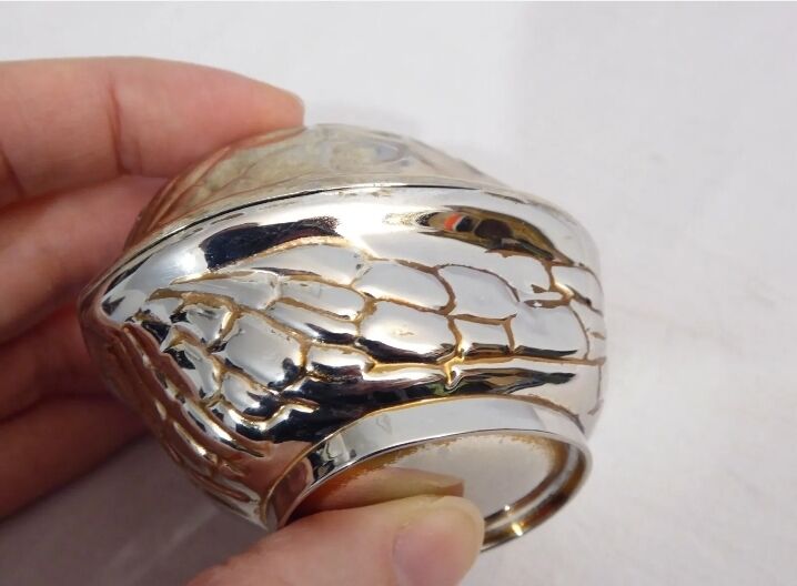 Metal box / silver metal nut shape