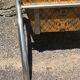 Pair of 2 atypical armchairs wood, chrome and leather vintage 1980