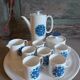 Thomas Rosenthal Germany porcelain Tulips coffee set in greens and blues