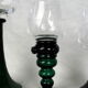 Set of 5 green römer glasses engraved with vine pattern - Bavarian crystal - 70s / 80s