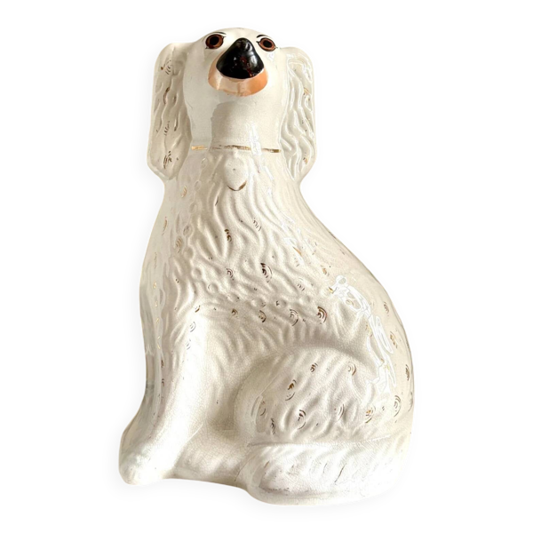Chien, Cavalier King Charles en faïence Staffordshire n°9, vers 1860