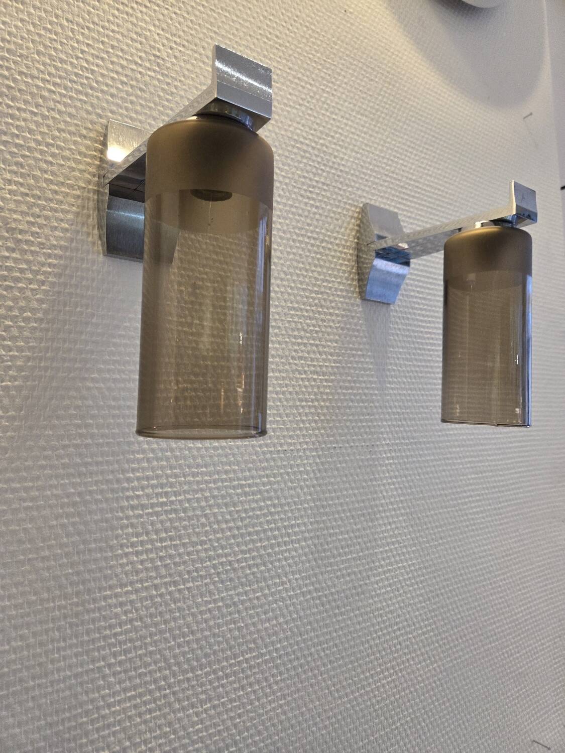 Pair of chrome wall lights 60/70