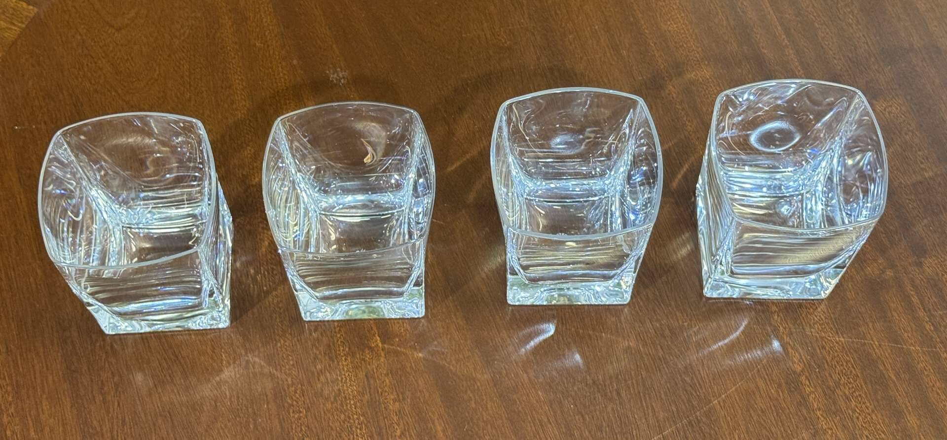 Set of 4 crystal whisky glasses from Sèvres.