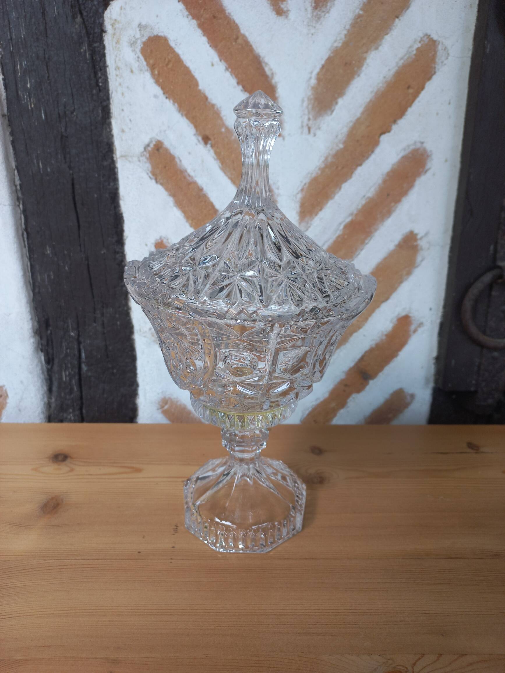 Large glass candy box