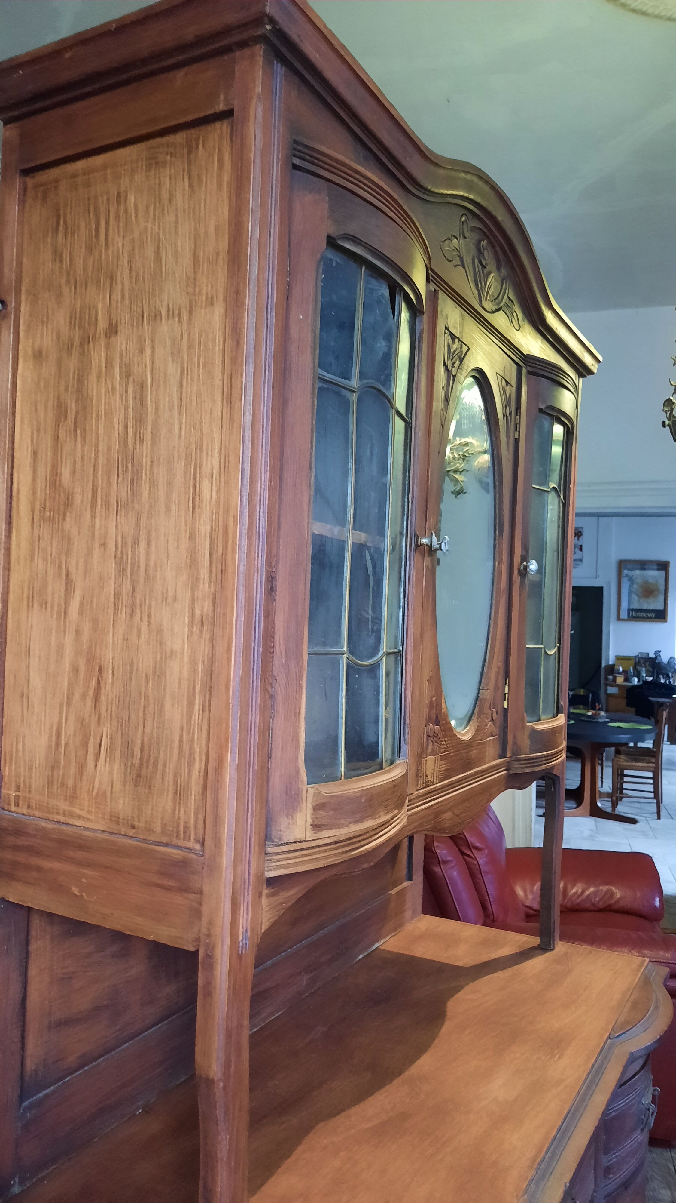 Two-body art deco style sideboard