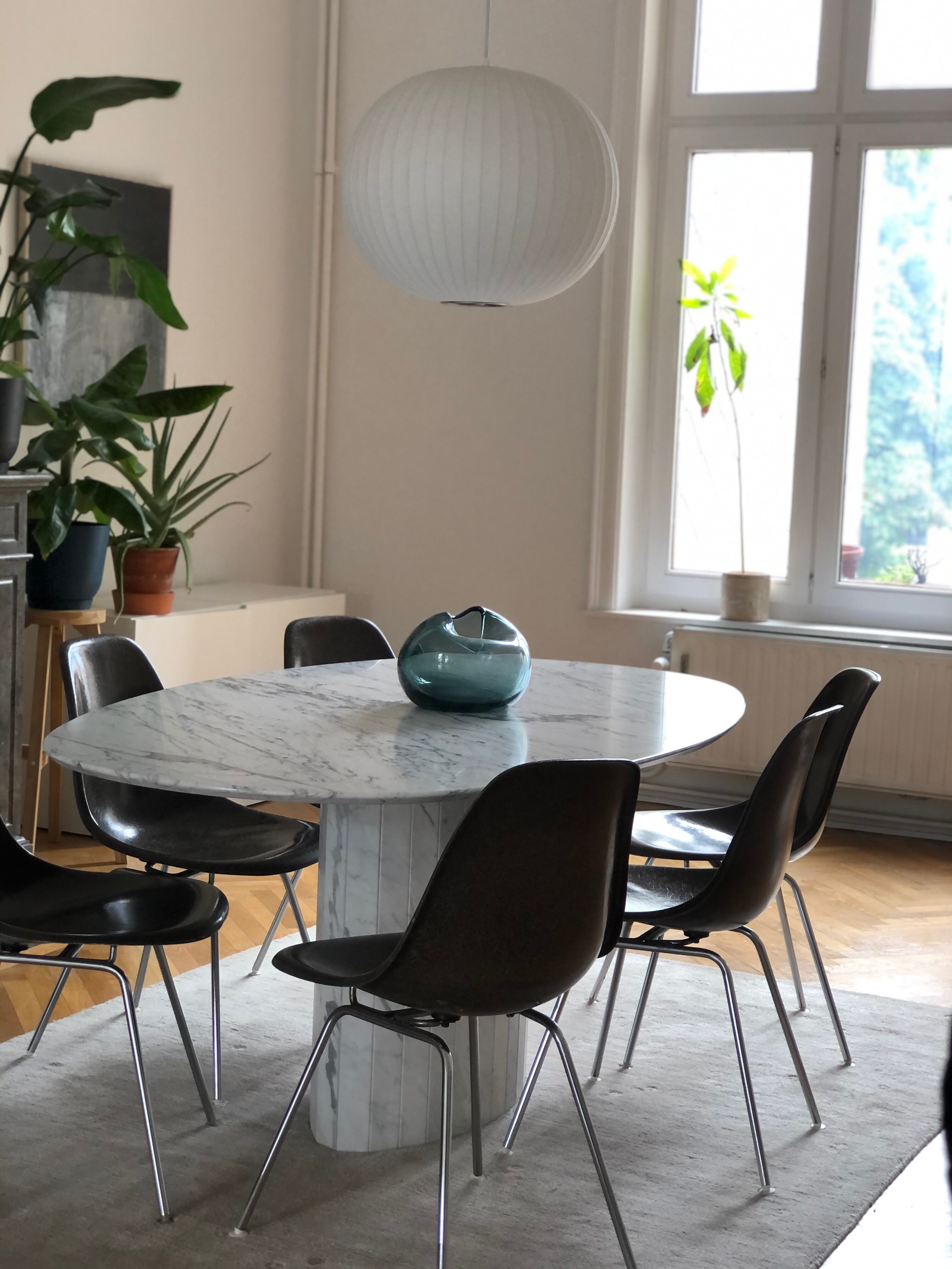 Table marbre arabescato Italie vintage