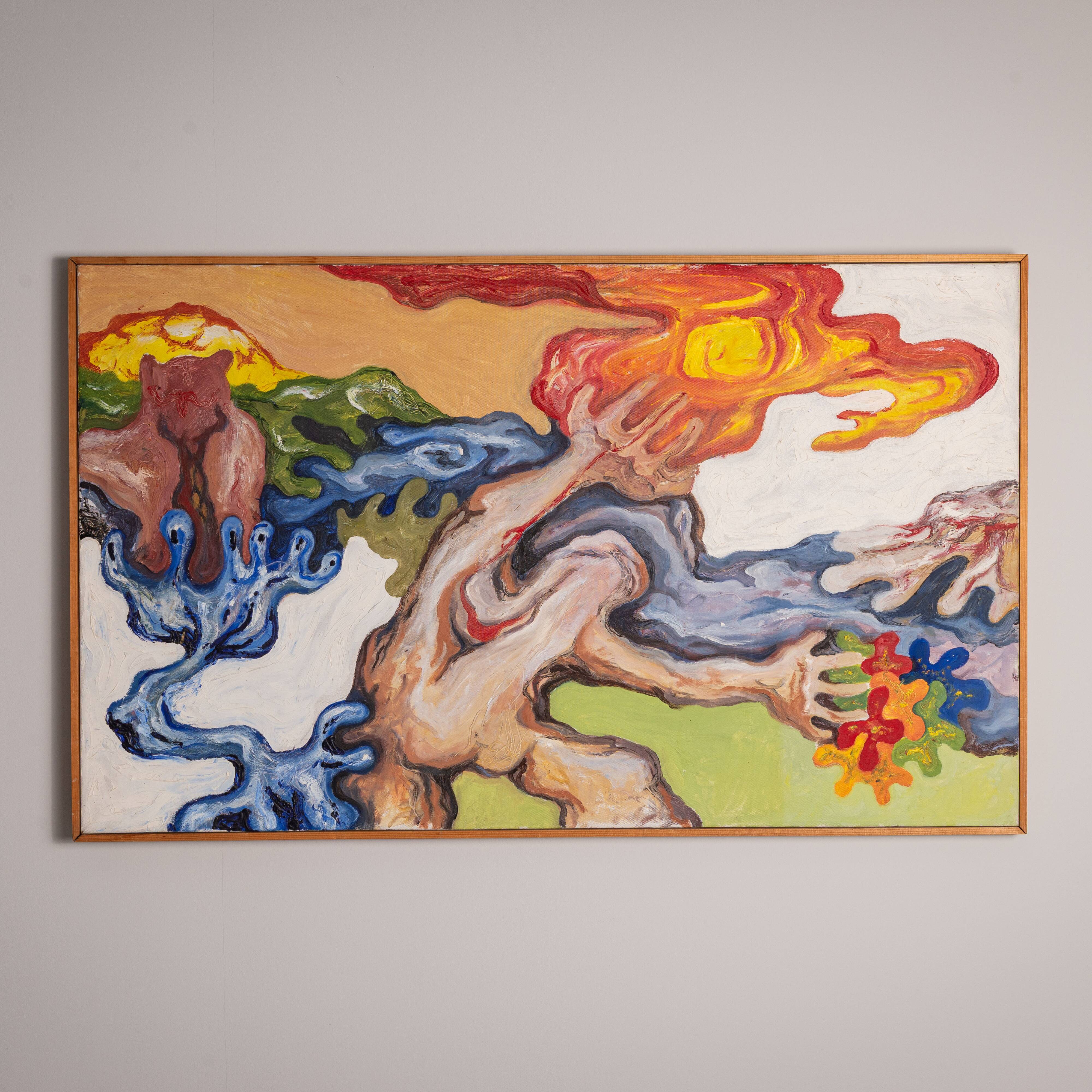 Abstract painting of a figure under the sun - 1 of 2