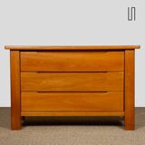 Commode vintage en orme massif, 1980