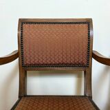 Pair of bridge armchairs art deco period in walnut circa 1940