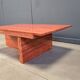 Vintage red travertine coffee table, 1970s