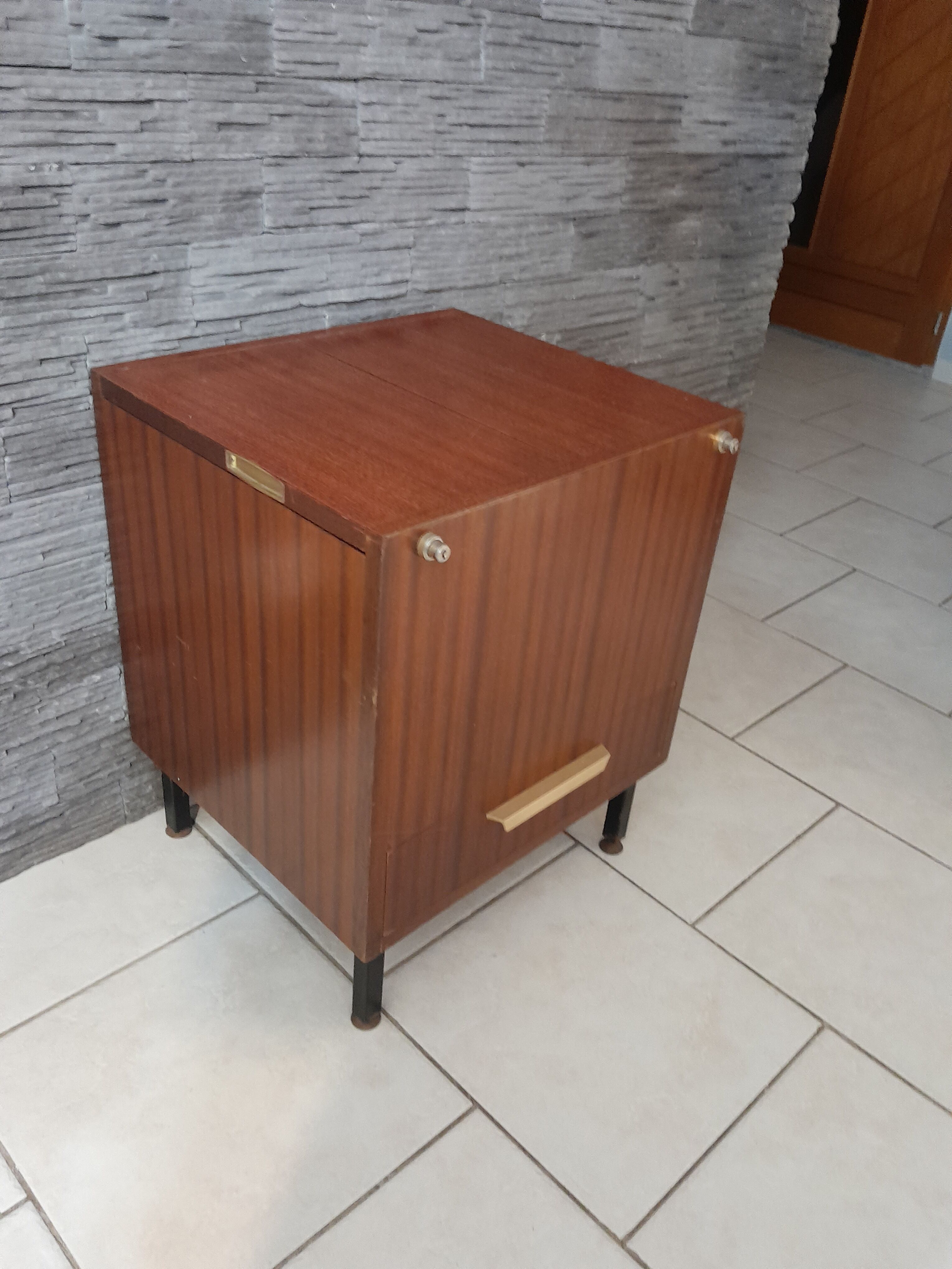 Furniture of trade store back desk teak vintage box doctor