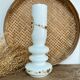 White opaline glass vase