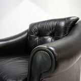 French Art Deco leather armchair, 1960