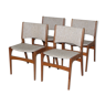 Set of 4 Scandinavian vintage teak chairs, model 89 by Erik Buch for Anderstrup Møbelfabrik, 1960 s, to restore