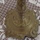 French Vintage Bronze Candlestick With Lovely Acanthus Leaf Detail 5165