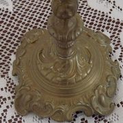 French Vintage Bronze Candlestick With Lovely Acanthus Leaf Detail 5165