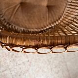 Pair of wicker rattan armchairs