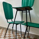 Chaises skaï vert années 50