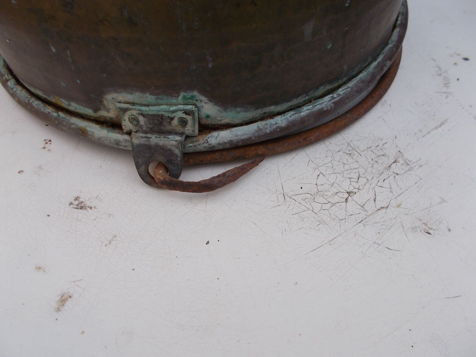 Copper cauldron, planter