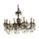Bronze and crystal chandelier