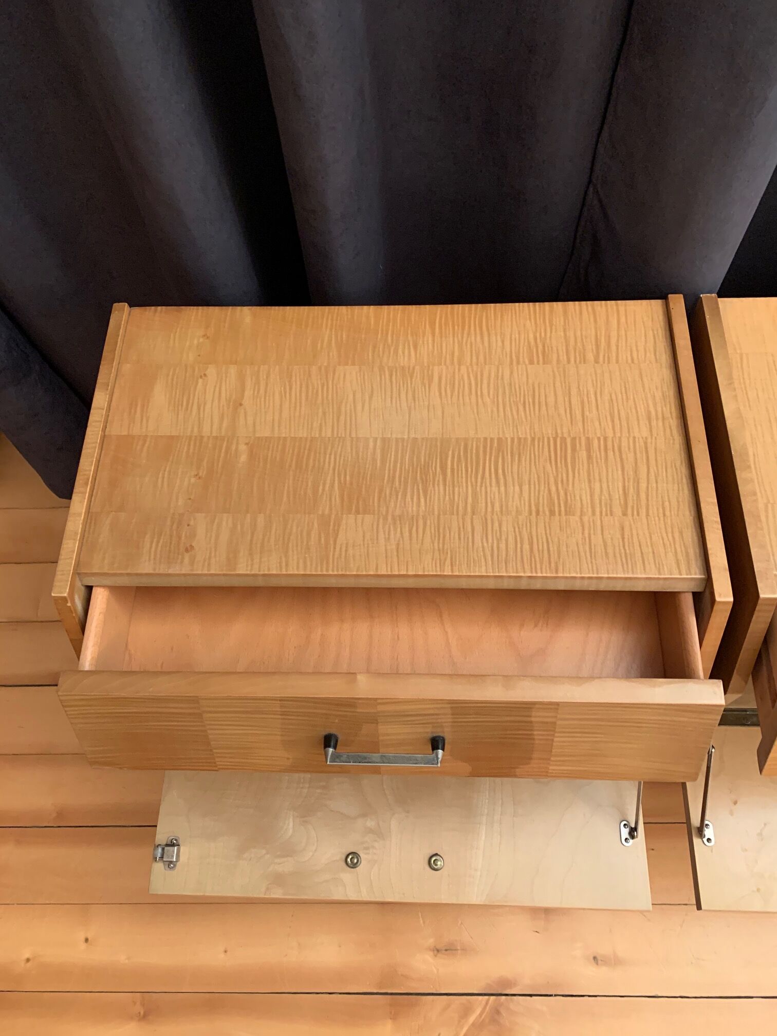 Pair of bedside tables, 70s