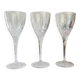3 vintage cut crystal glasses
