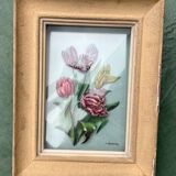 Fixed painting under glass signed H.Garnier