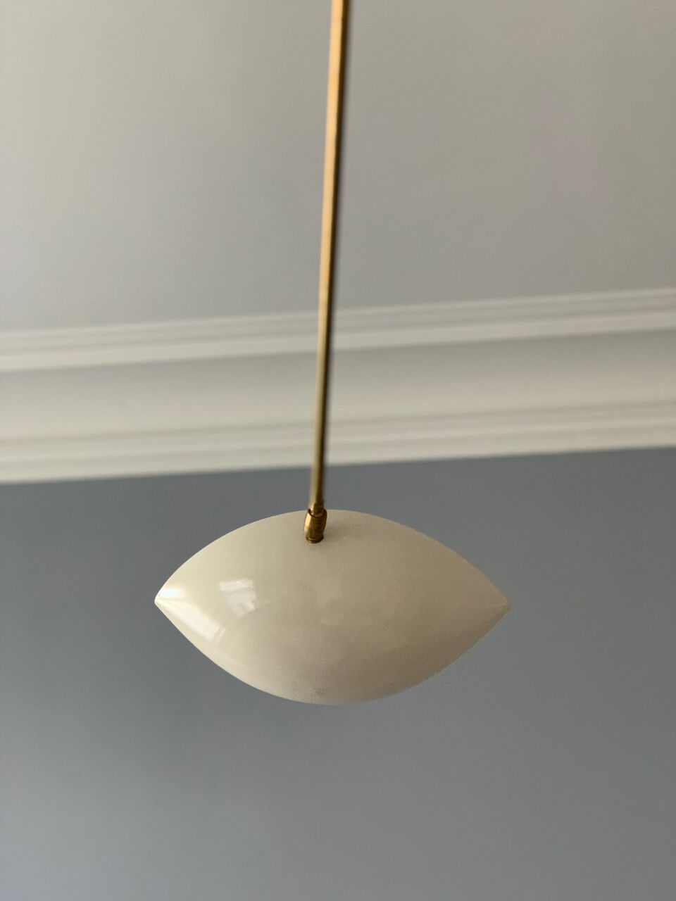 Brass ceiling lamp, Italy, 1950s