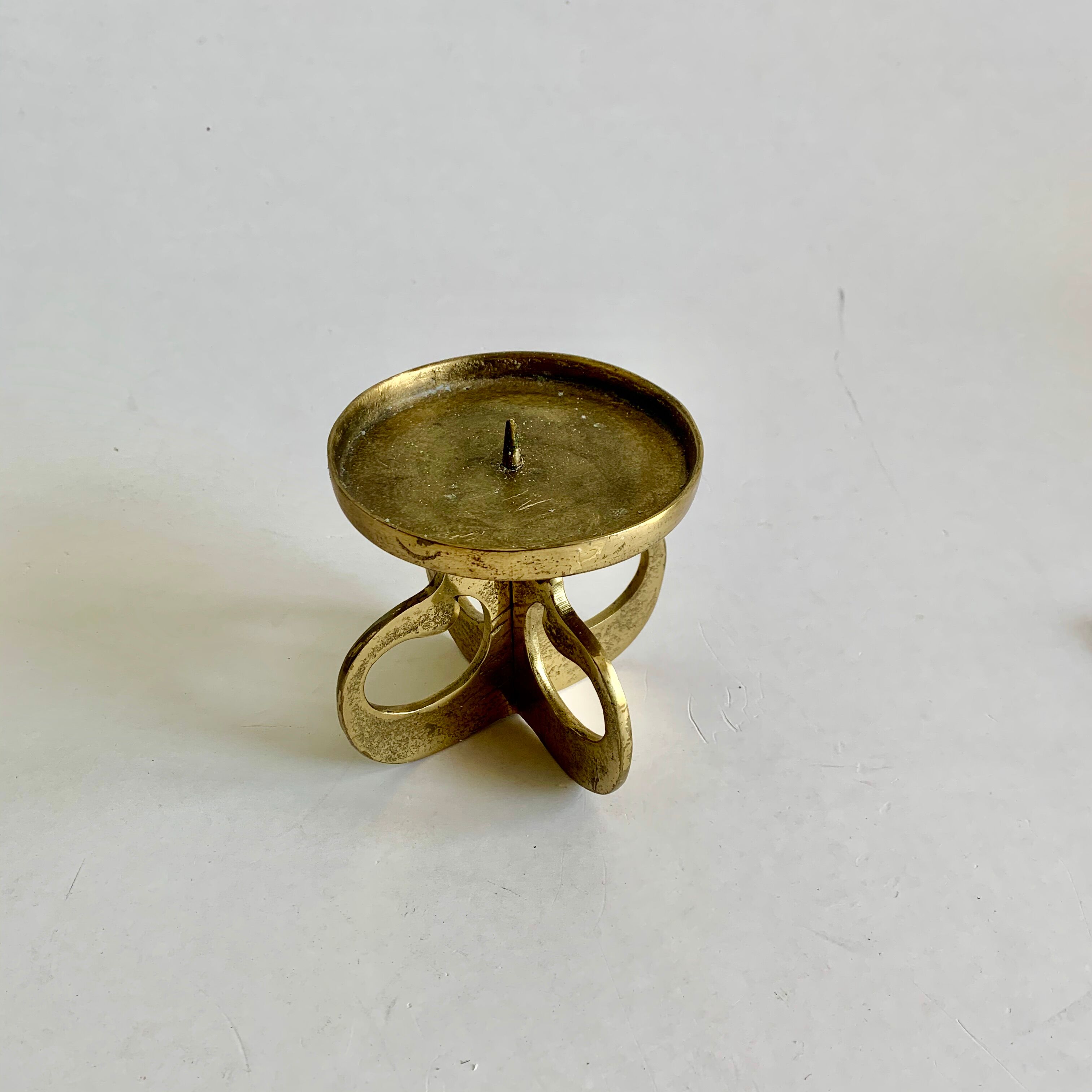 Porte-bougie en bronze, années 1970