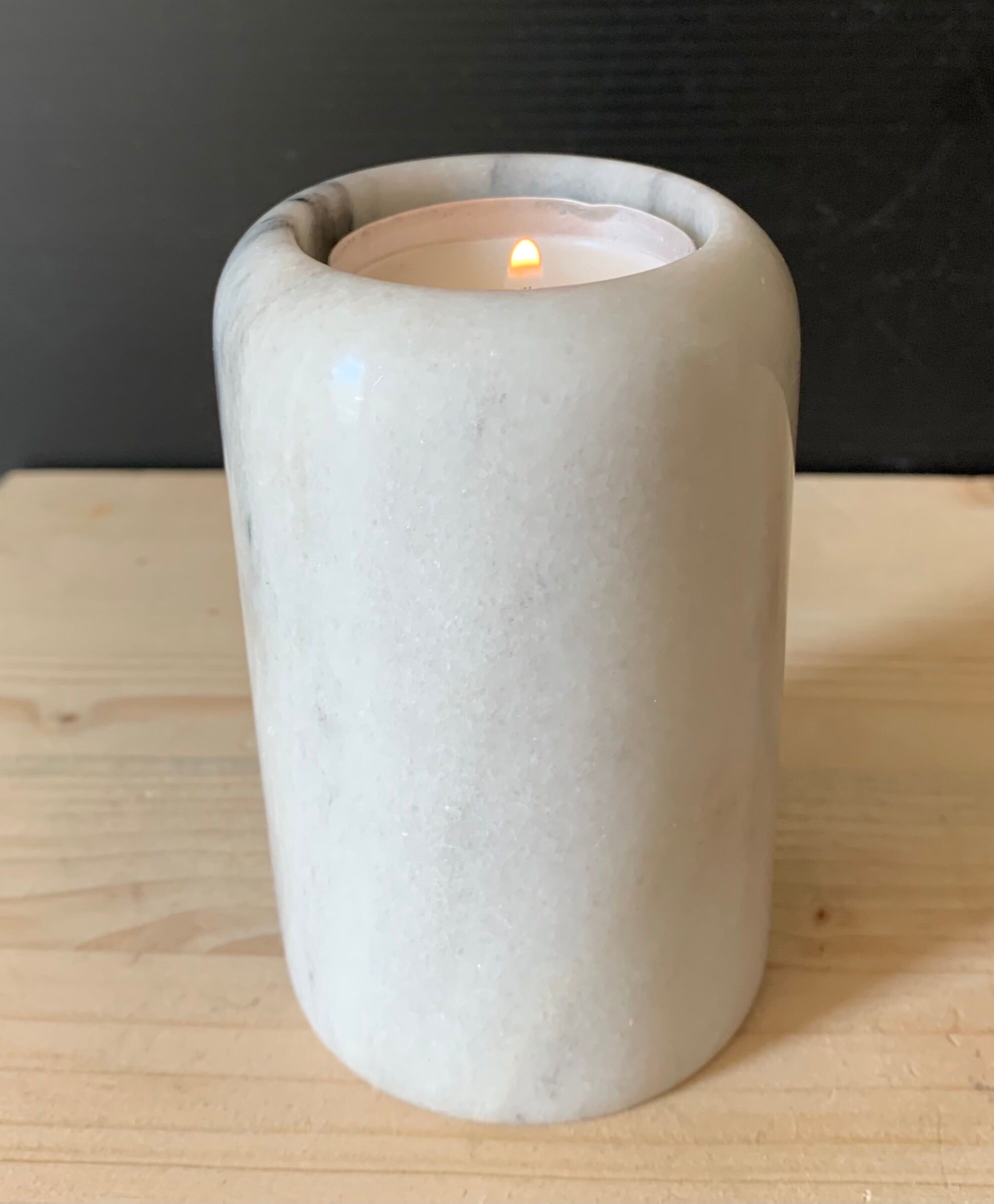 Alabaster candle holder