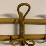 Italian rattan coat rack