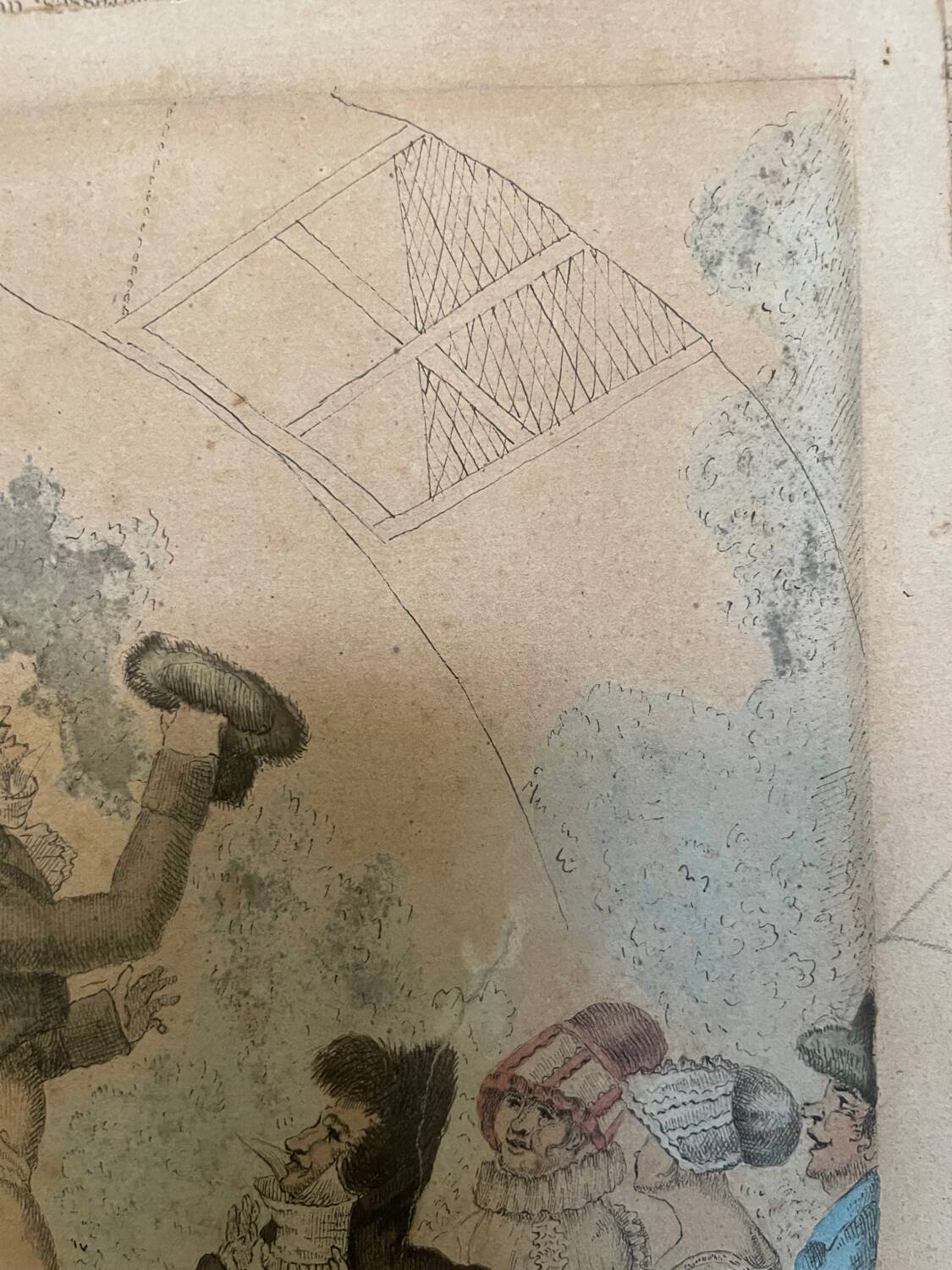 Original painting The Ventriloquist Naudet circa 1803