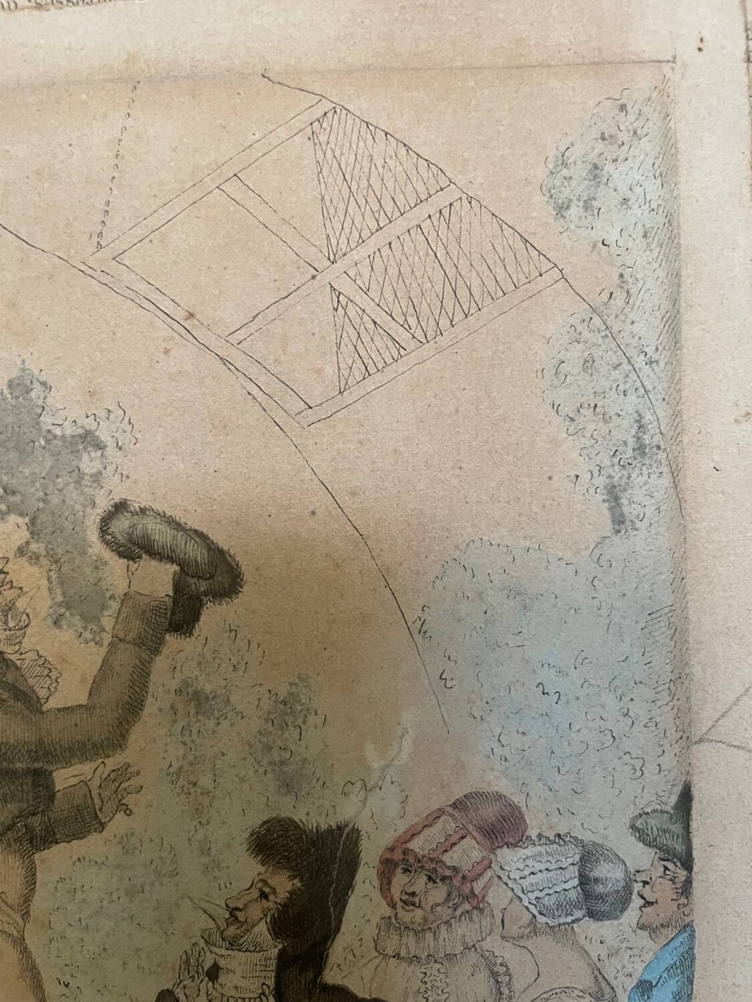 Original painting The Ventriloquist Naudet circa 1803