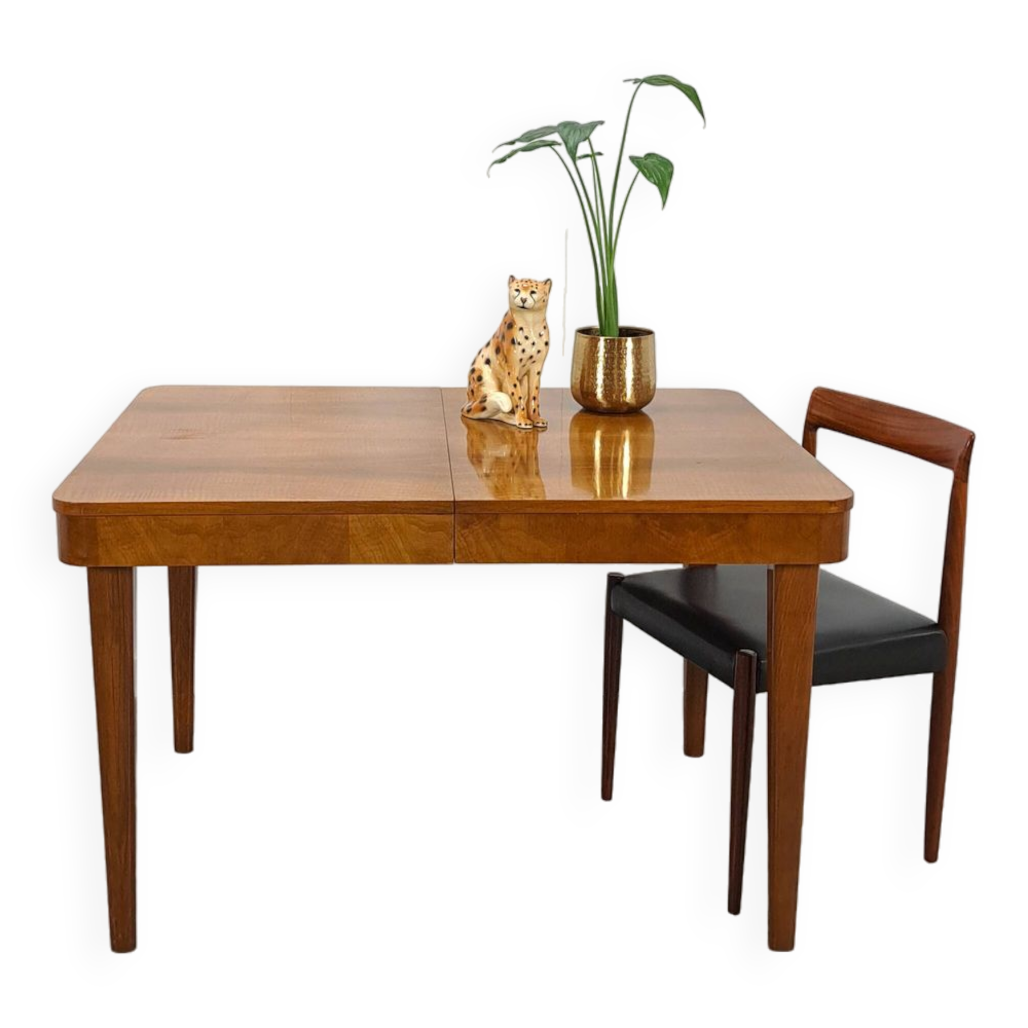 Table de salle à manger extensible design vintage Halabala