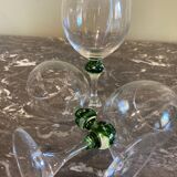 3 ball stemmed glasses