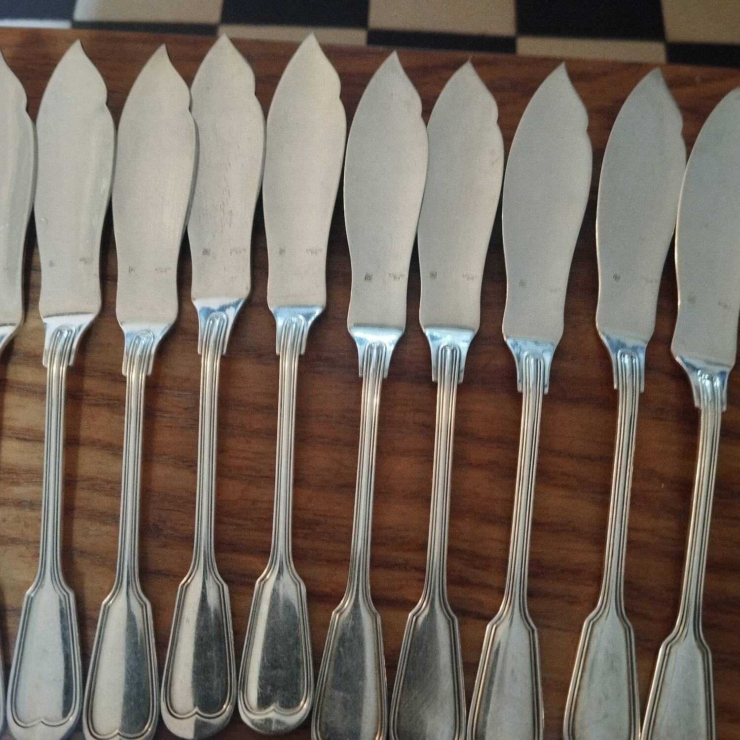 Ercuis silver-plated fish cutlery