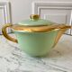 Duo of teapot and green milk pot sage 50s