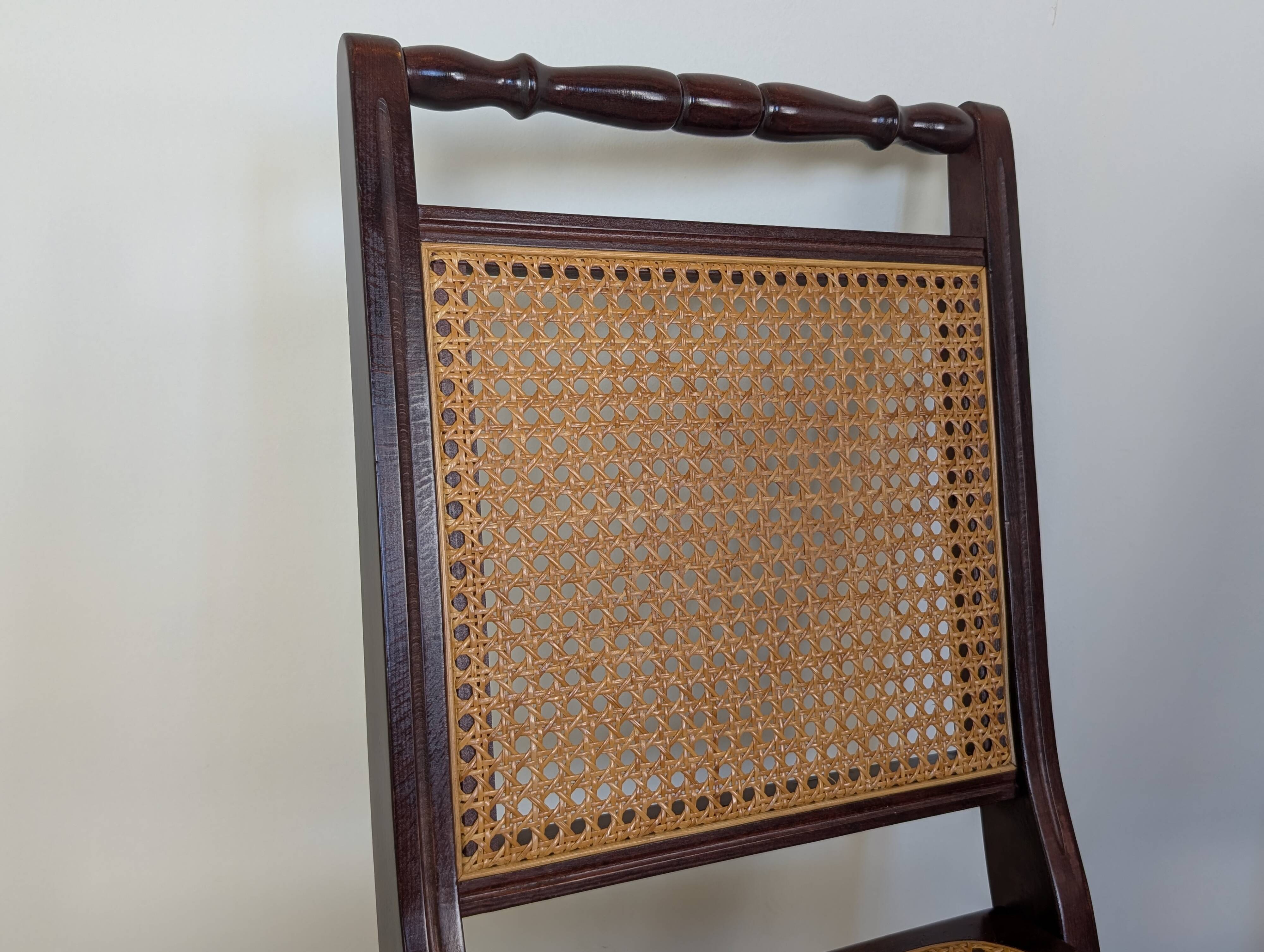 Set of 5 caned chairs