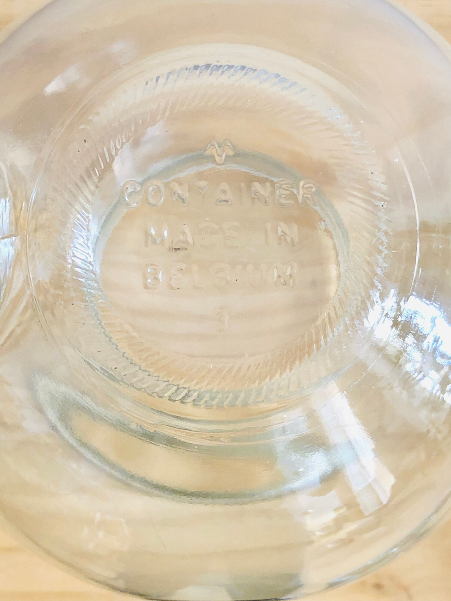 Vintage glass bonbonnière, Belgium 1970
