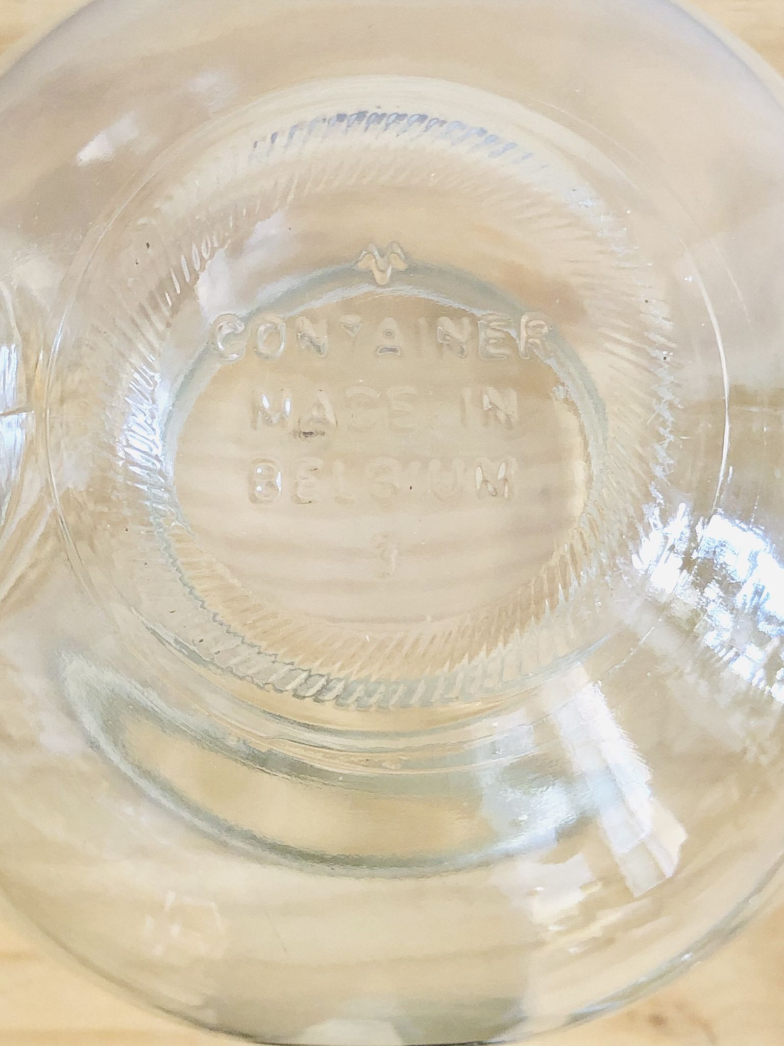 Vintage glass bonbonnière, Belgium 1970