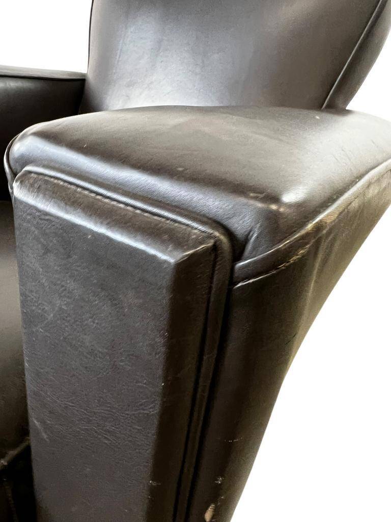 Vintage Art Deco leather armchair / single armchair / chair