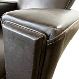 Vintage Art Deco leather armchair / single armchair / chair