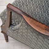 1960s, Danish armchair, original very good condition, furniture velour, beech wood,