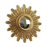 Small Sun Mirror Sunburst Mirror Gold Convex 24cm