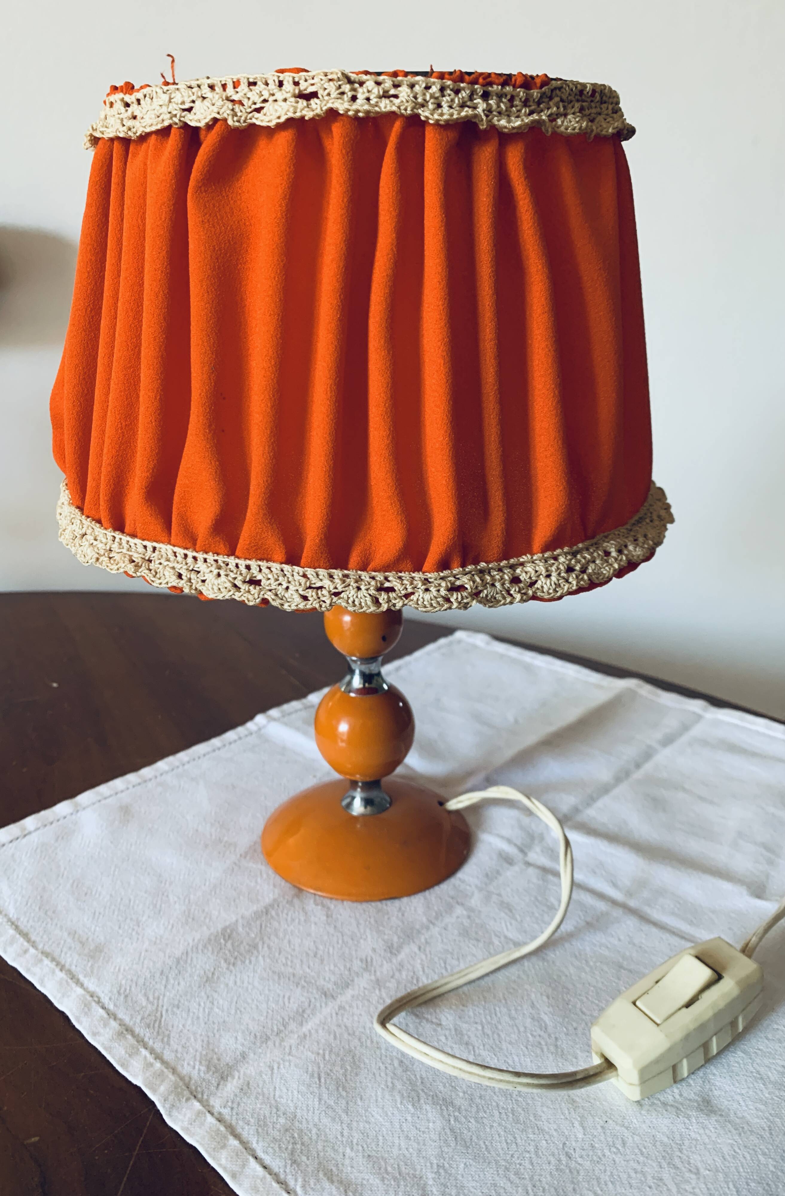 Vintage metal bedside lamp