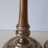Set of 2 metal candlesticks old style