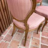 Paire de fauteuils anciens rose