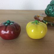 Vallauris mustard pepper shaker, dabbling, ceramics