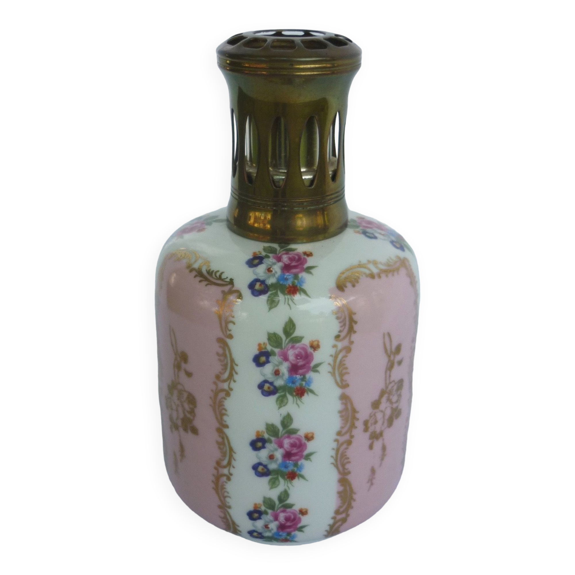 Berger lamp flowered porcelain